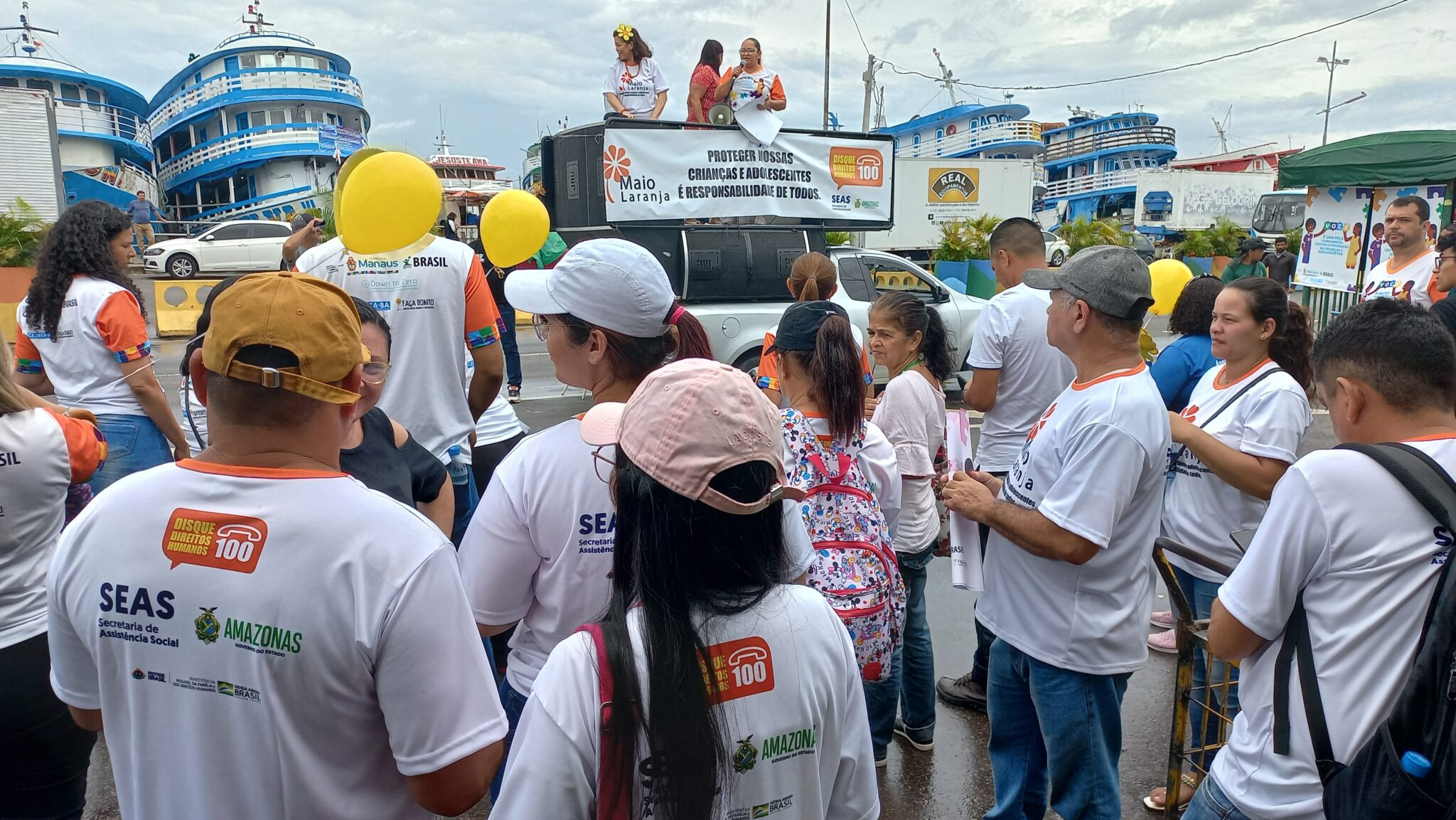 Campanha de combate à exploração sexual infantil da Prefeitura de Manaus leva mensagem de alerta a vários pontos da cidade