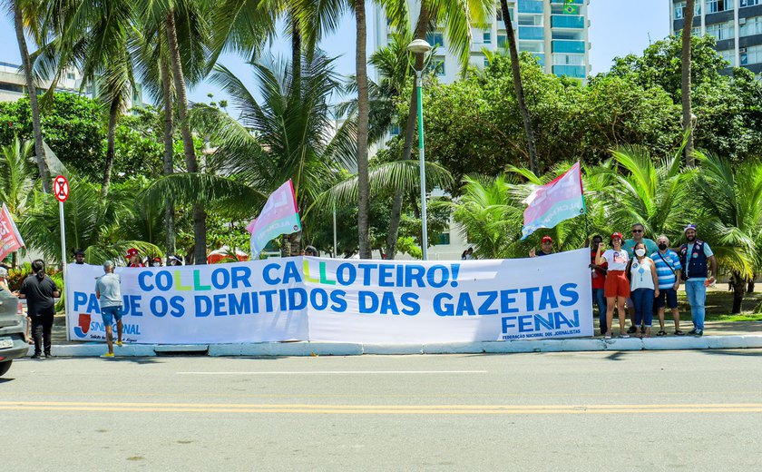 Jornalistas de veículos de Collor protestam e cobram mais de R$ 30 milhões em dívidas
