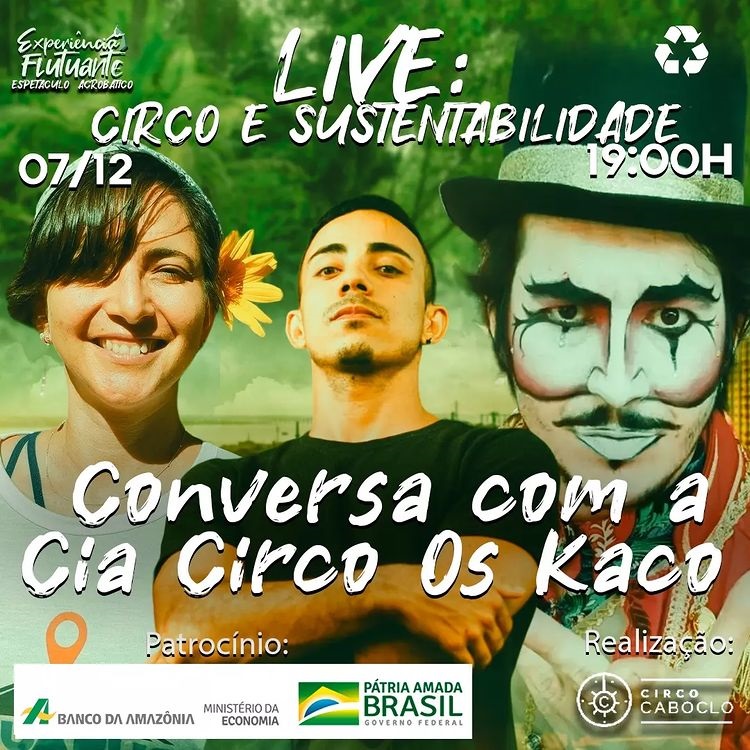 Companhia de circo realiza bate-papo virtual “Circo e Sustentabilidade” nesta quarta-feira (7)