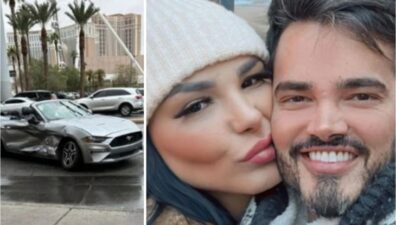 Filha de Gretchen e o marido sofrem grave acidente de carro nos EUA