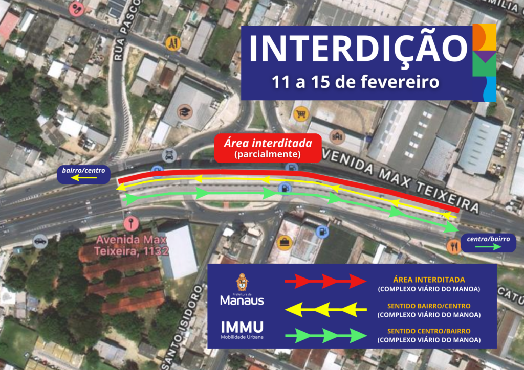 Viaduto do Manoa terá uma pista interditada pela prefeitura neste final de semana