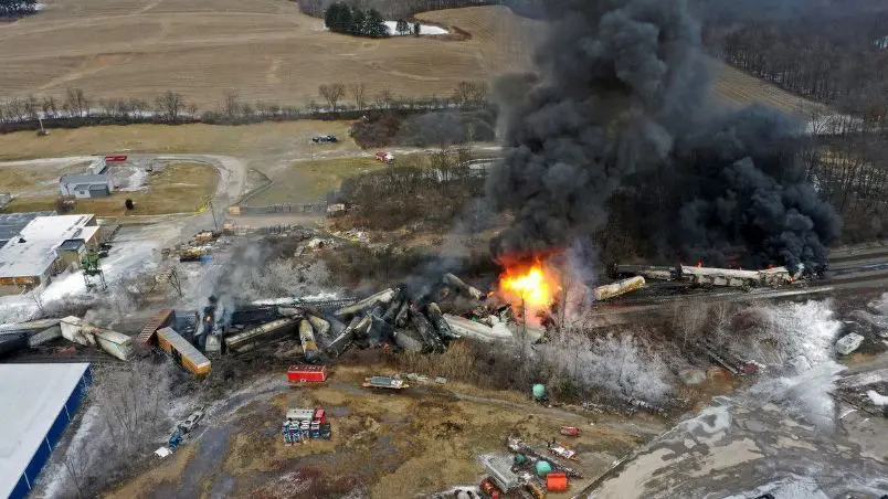 Explosão de trem é comparada falsamente a Tchernóbil e gera pânico nos EUA