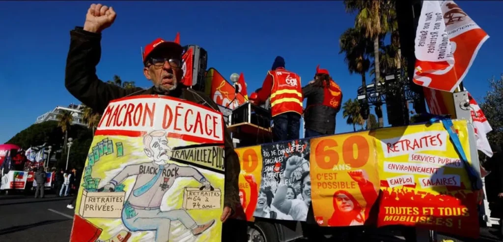 Sindicatos intensificam protesto contra reforma previdenciária na França