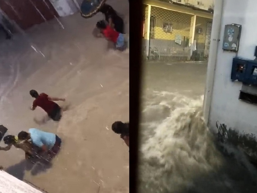 Tempestade causa alagamento em vários pontos de Manaus e capital é colocada em estágio de mobilização