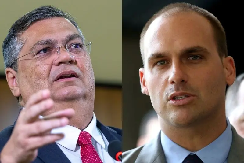 Flávio Dino manda PF analisar discursos de evento com Eduardo Bolsonaro