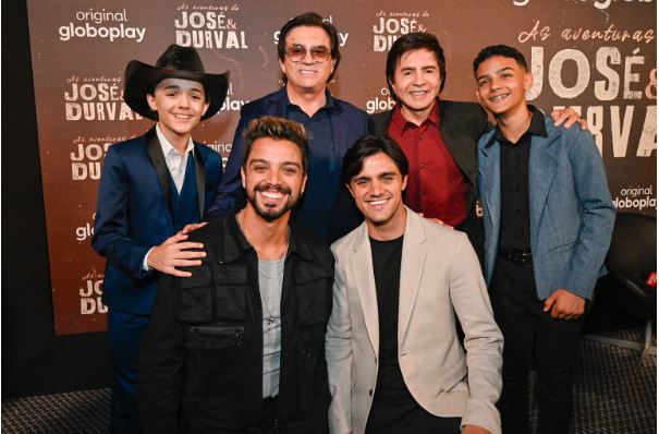 Chitãozinho & Xororó e elenco de ‘As Aventuras de José & Durval’ se reúnem na pré-estreia da série