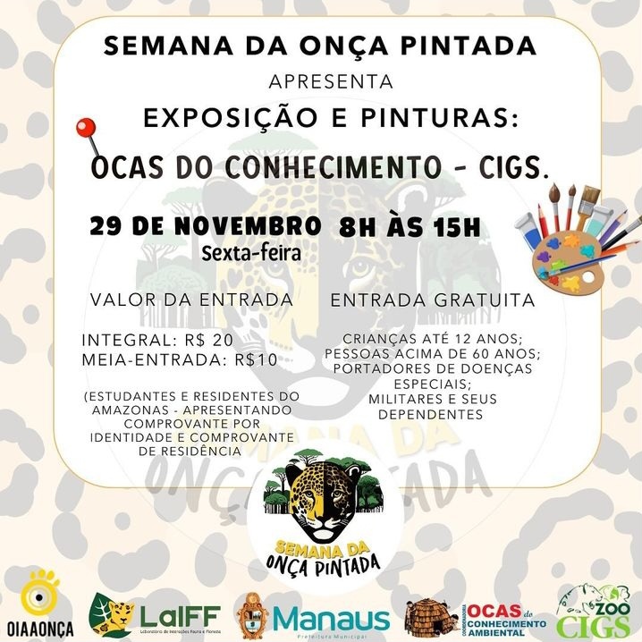 CIGS celebra o Dia Nacional da Onça-pintada nesta sexta-feira (29)