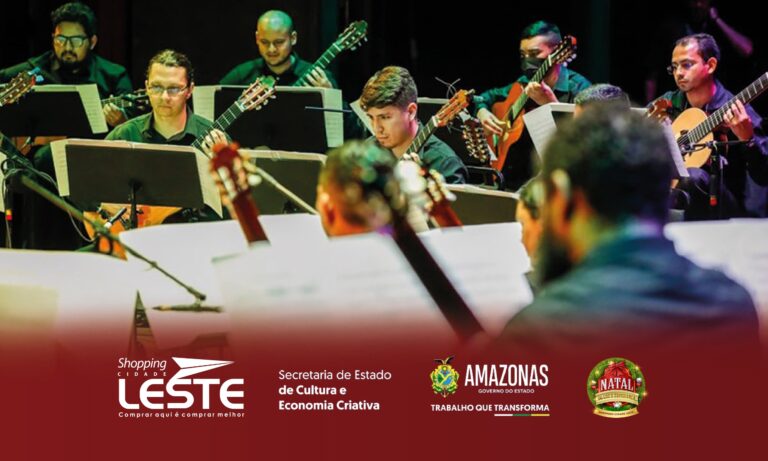 Orquestra de Violões do Amazonas encanta o público com apresentação gratuita em shopping na Zona Leste de Manaus