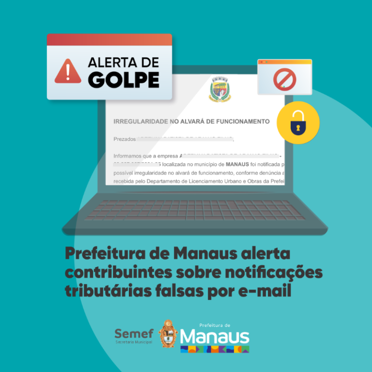 Prefeitura alerta contribuintes sobre notificações tributárias falsas por e-mail